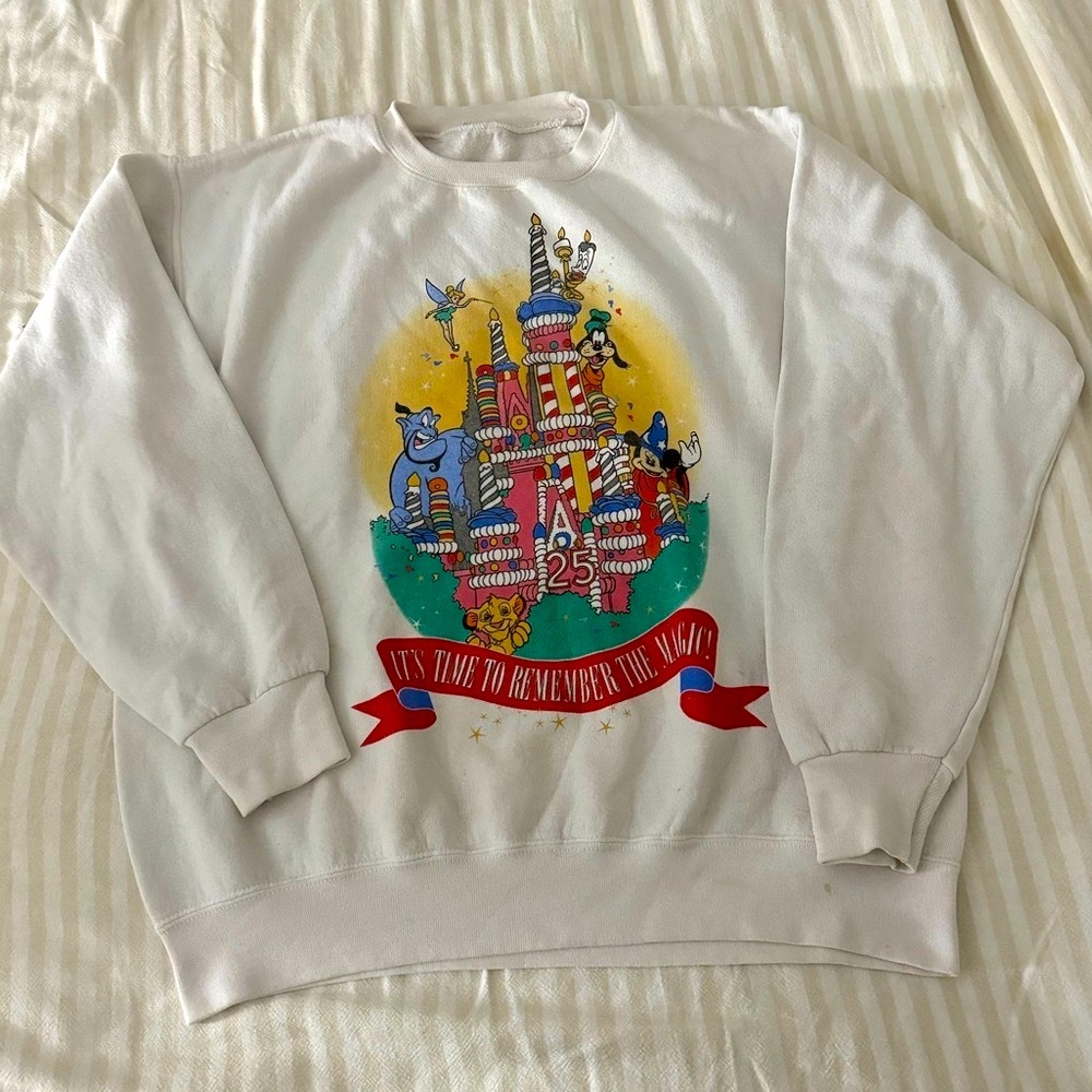 Walt Disney World Vintage 25th Anniversary Cake Castle Sweatshirt